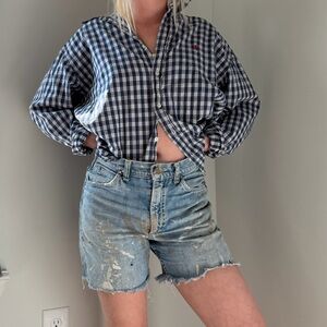 Vintage Lee 2000s blue denim shorts